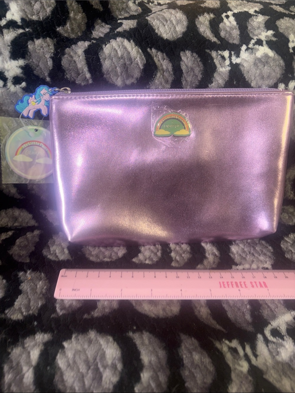 My Little Pony Iridescent Lavender Makeup Pouch with Pony on Zipper